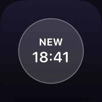 Circular Lock Screen time zone widget showing a city clock complication