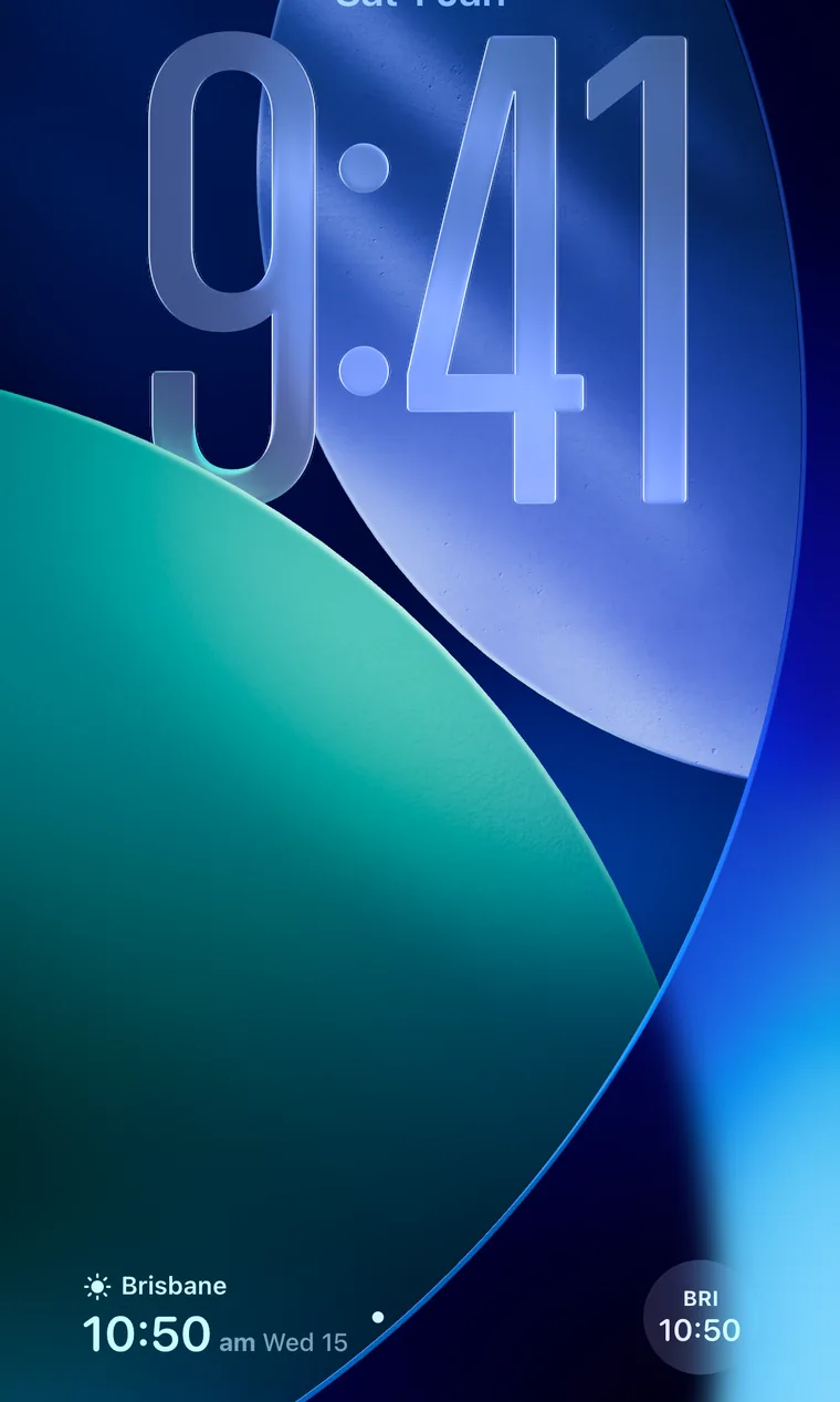 Time Zone Buddy Lock Screen time zone widgets on iPhone showing a city clock beneath the Lock Screen time